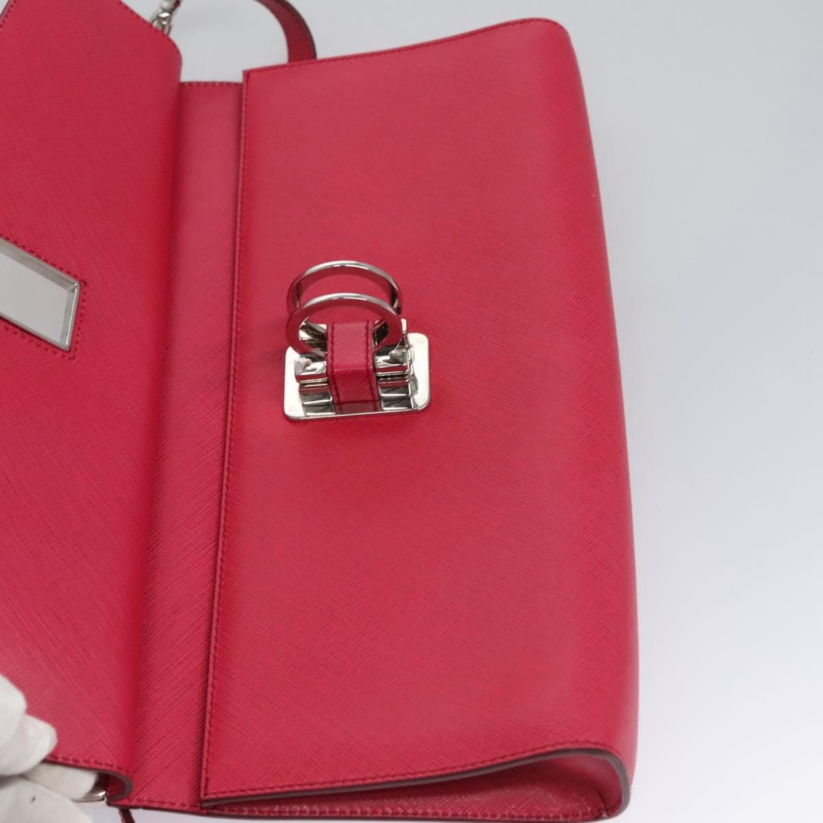 Salvatore Ferragamo Gancini Shoulder Bag Leather, PINK, LEATHER, Shoulder bag