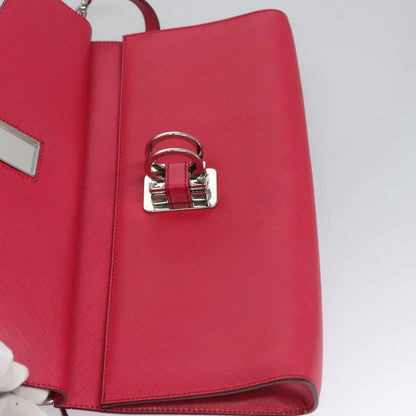 Salvatore Ferragamo Gancini Shoulder Bag Leather, PINK, LEATHER, Shoulder bag