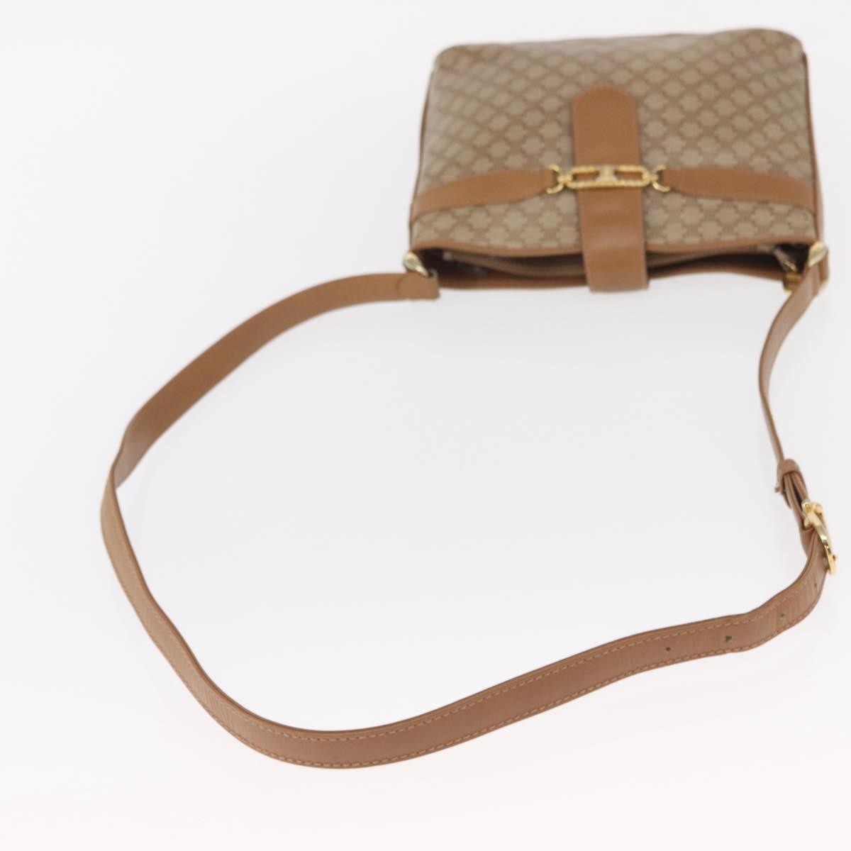 Celine Vintage Macadam Shoulder Bag Canvas, BEIGE, CANVAS, Shoulder bag