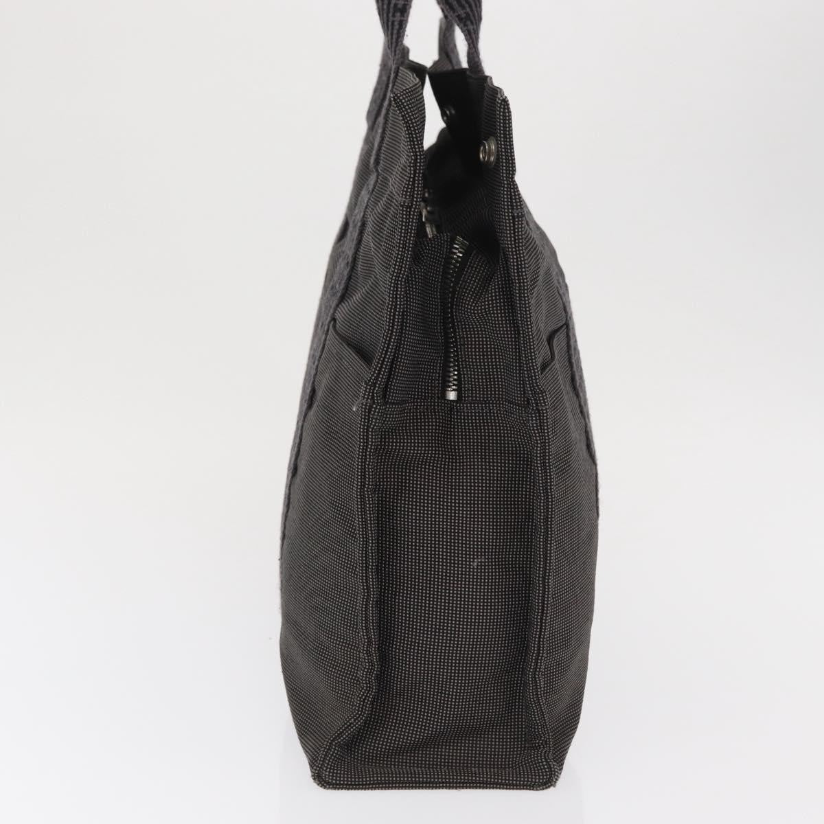 Hermes Fourre-tout Herline Canvas, GRAY, CANVAS, Tote bag
