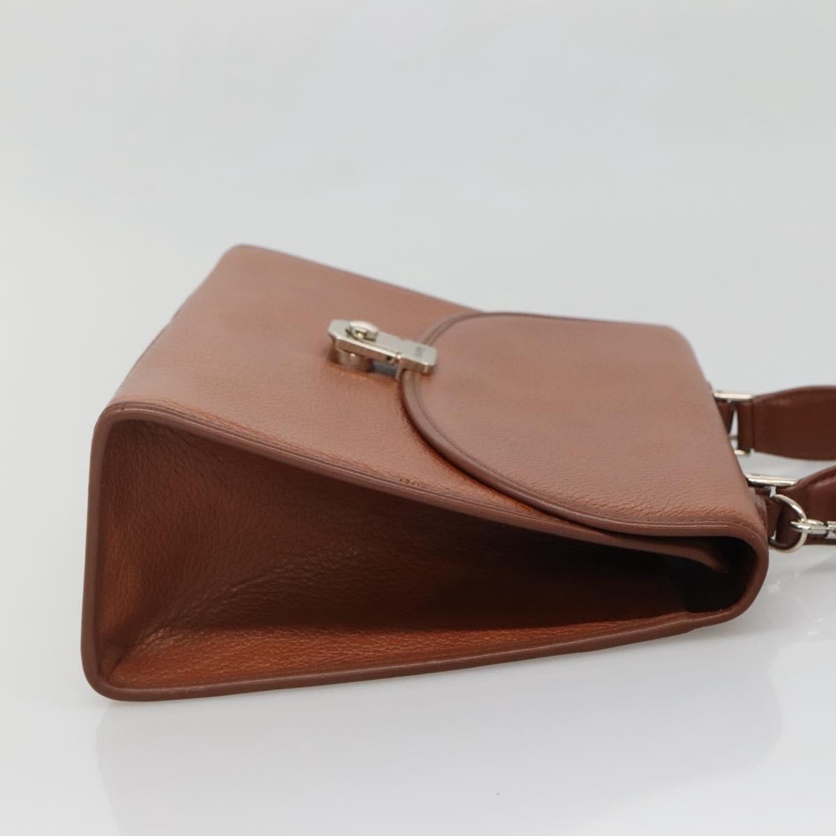 Burberry Vintage Handbag Leather, BROWN, LEATHER, Handbag
