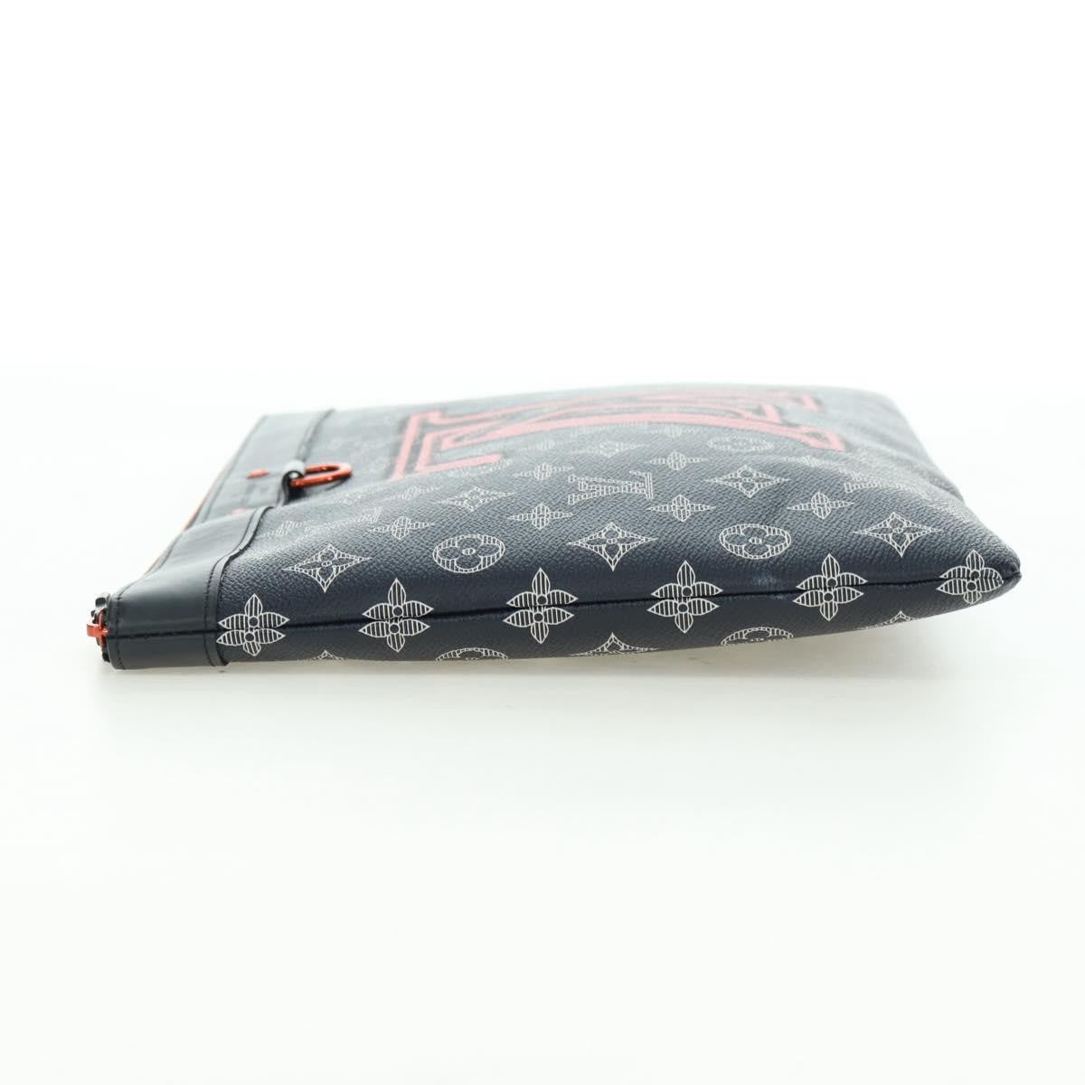Louis Vuitton Pochette Apollo Limited Edition Upside Down Monogram Ink, Navy, Canvas, Clutch
