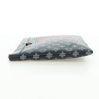 Louis Vuitton Pochette Apollo Limited Edition Upside Down Monogram Ink, Navy, Canvas, Clutch