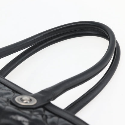 Chanel CC Charm Zip Tote Quilted Coated Canvas, BLACK, CANVAS, Tote bag