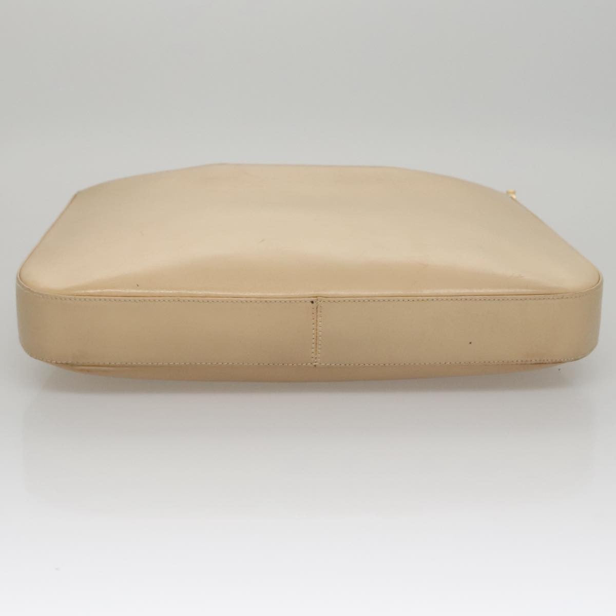 Salvatore Ferragamo Gancini Shoulder Bag Leather, BEIGE, LEATHER, Shoulder bag