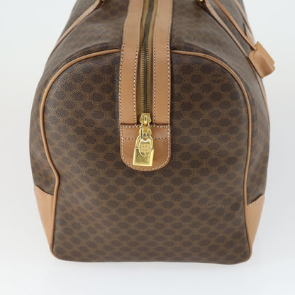 Celine Vintage Duffle Bag Canvas and Leather, BROWN, CANVAS, Travel bag