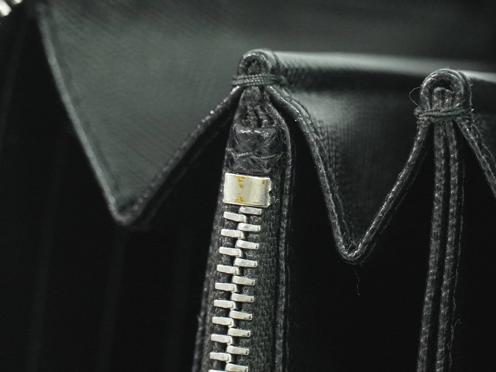 Prada Saffiano Wallet Leather, Black, Leather, Wallet
