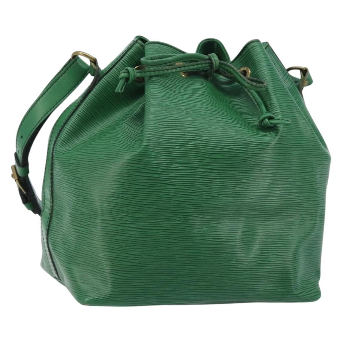 Louis Vuitton Petit Noe Handbag Epi Leather, Green, Leather, Shoulder Bag