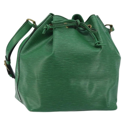 Louis Vuitton Petit Noe Handbag Epi Leather, Green, Leather, Shoulder Bag