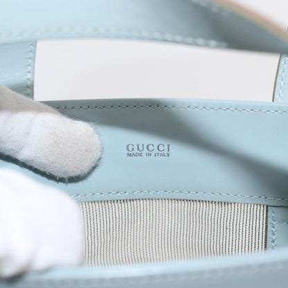 Gucci Vintage Handbag Leather, BLUE, LEATHER, Handbag