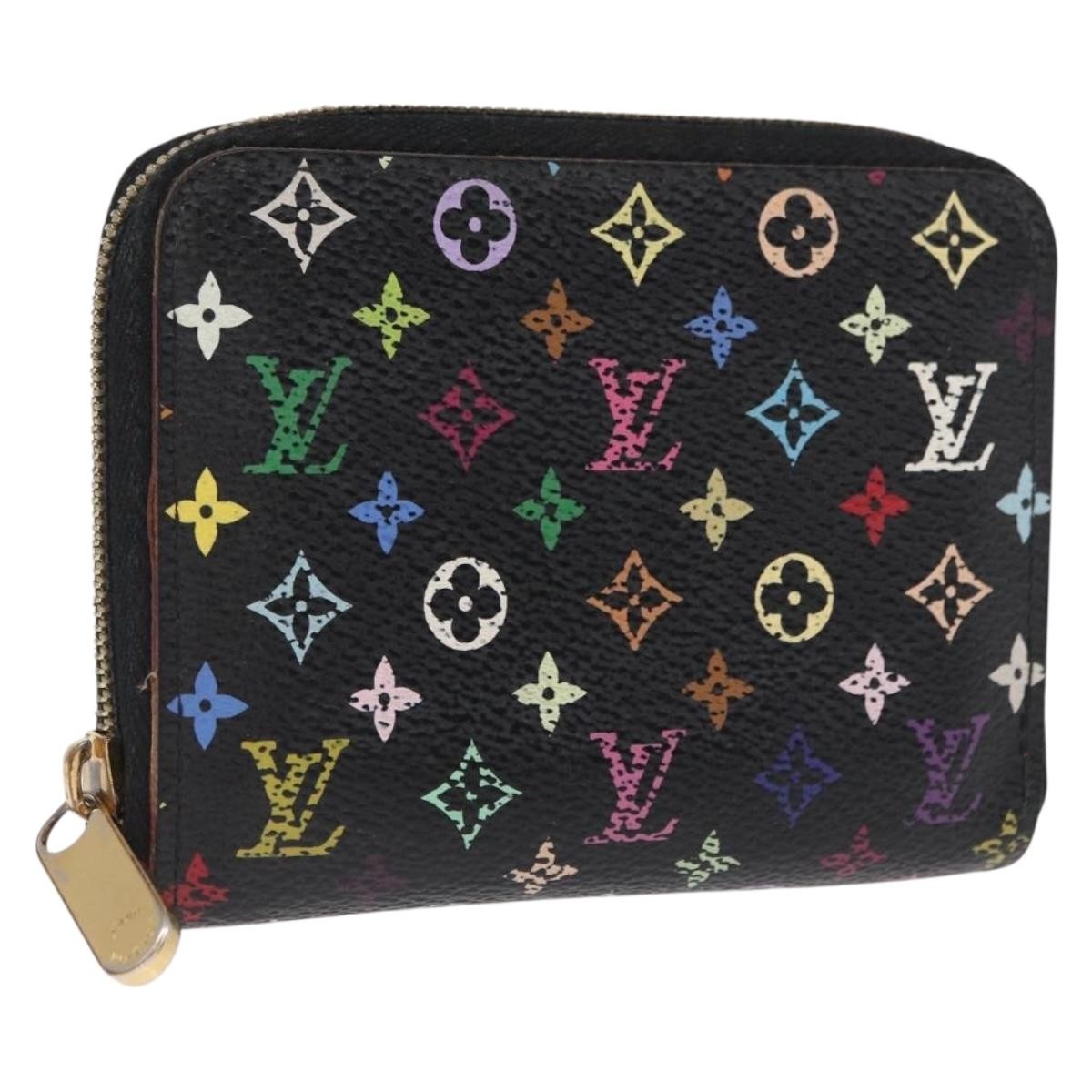 Louis Vuitton Porte-Monnaie Zippy Wallet Monogram Multicolor, BLACK, CANVAS, Wallets