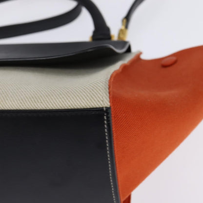 Celine Trapeze Bag Canvas with Leather, MULTICOLOUR, CANVAS, Handbag