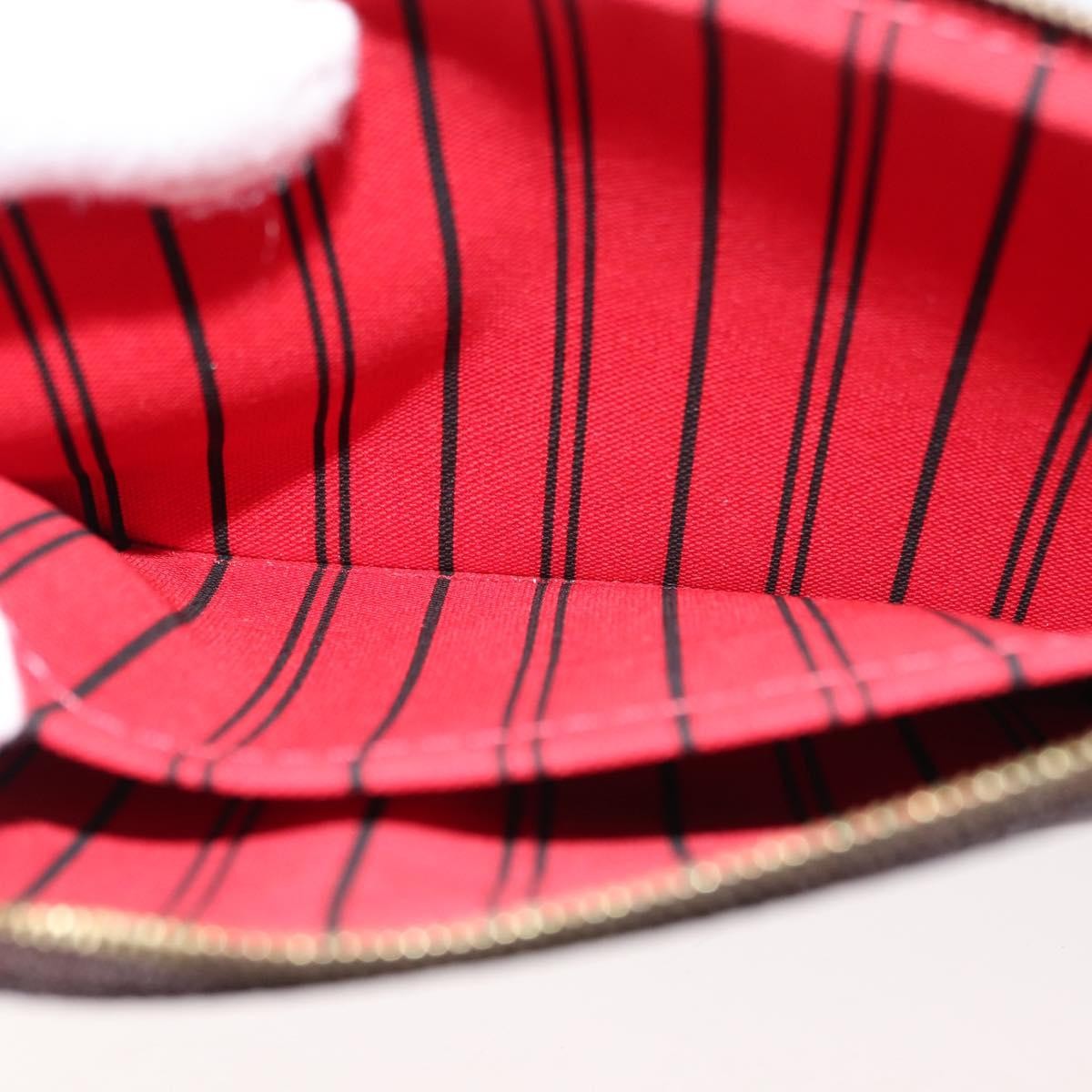 Louis Vuitton Neverfull Pochette Damier, BROWN, CANVAS, Clutche & pouche