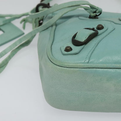 Balenciaga Hip Classic Studs Crossbody Bag Leather, BLUE, LEATHER, Shoulder bag