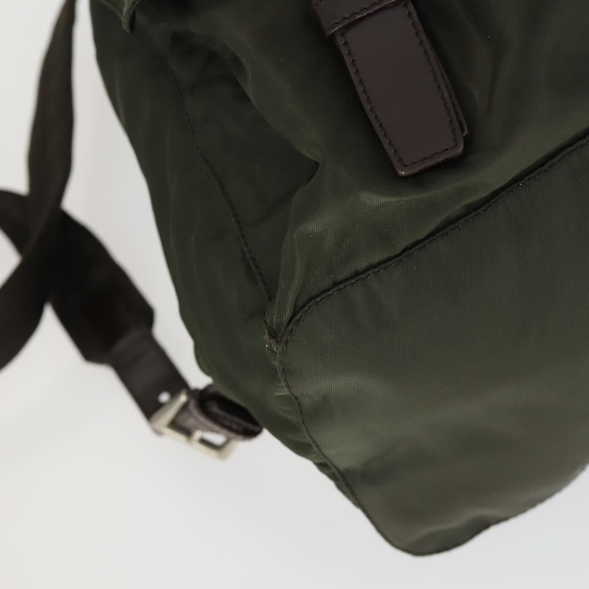 Prada Double Front Pocket Backpack Tessuto, KHAKI, NYLON, Backpack