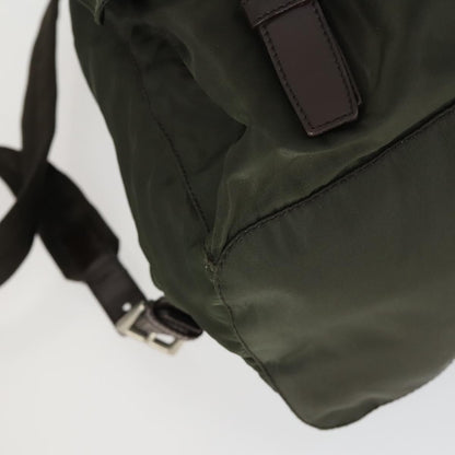 Prada Double Front Pocket Backpack Tessuto, KHAKI, NYLON, Backpack