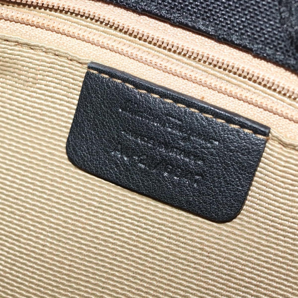 Salvatore Ferragamo Gancini handbag Canvas, BLACK, CANVAS, Handbag