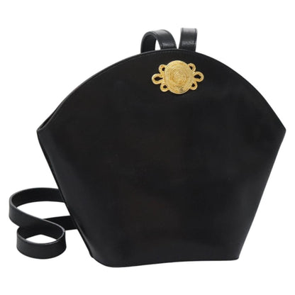 Salvatore Ferragamo Vintage Shoulder Bag Leather, BLACK, LEATHER, Shoulder bag