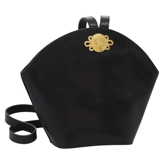 Salvatore Ferragamo Vintage Shoulder Bag Leather, BLACK, LEATHER, Shoulder bag