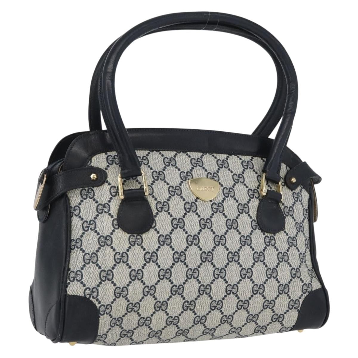 Gucci GG supreme handbag GG canvas, NAVY, PVC, Handbag