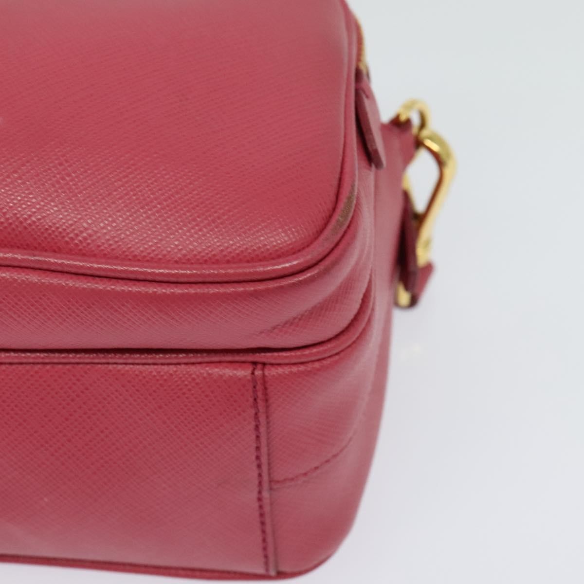 Prada Front Pocket Crossbody Bag Saffiano Leather, PINK, LEATHER, Shoulder bag