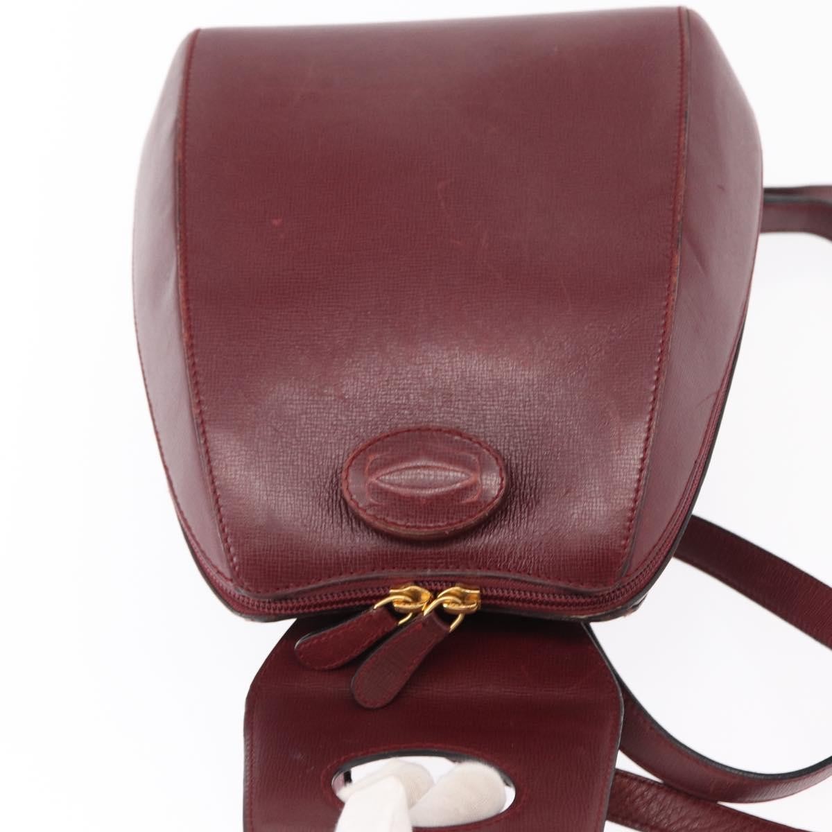cartier Happy birthday backpack Leather, BURGUNDY, LEATHER, Backpack