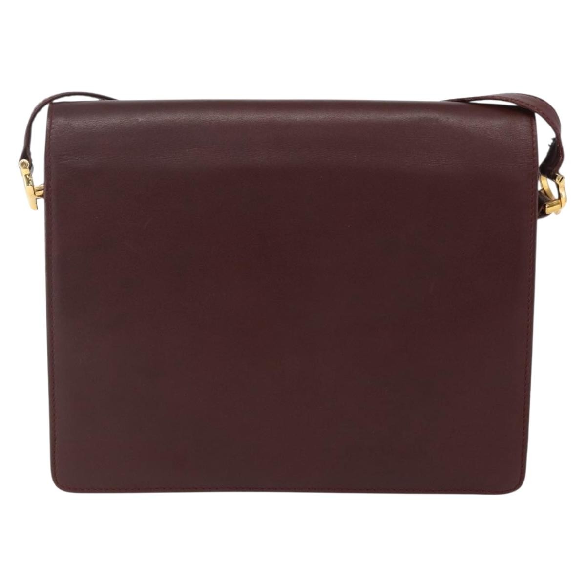 cartier Must de Cartier Shoulder Bag Leather, BURGUNDY, LEATHER, Shoulder bag