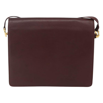 cartier Must de Cartier Shoulder Bag Leather, BURGUNDY, LEATHER, Shoulder bag