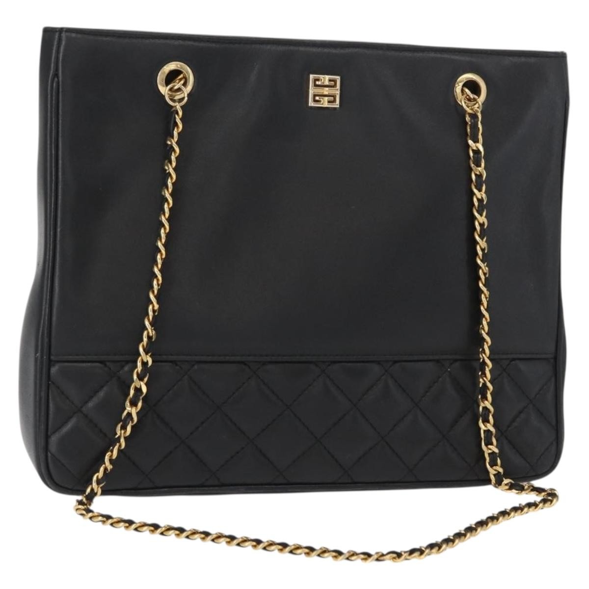 Givenchy Vintage 4G shoulder bag Leather, BLACK, LEATHER, Shoulder bag