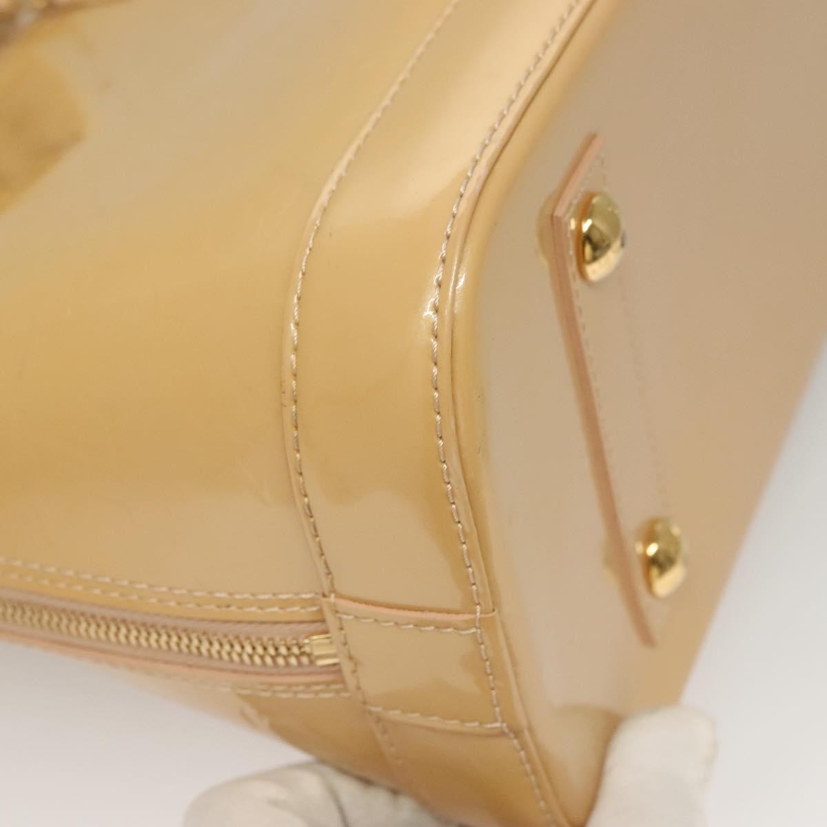 Louis Vuitton Alma Handbag Monogram Vernis, BEIGE, PATENT_LEATHER, Handbag