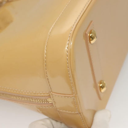 Louis Vuitton Alma Handbag Monogram Vernis, BEIGE, PATENT_LEATHER, Handbag
