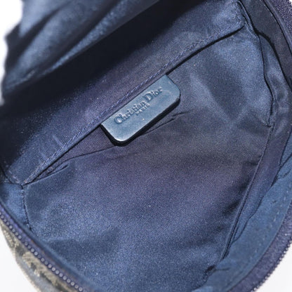 Christian Dior Vintage Saddle Coin Purse Diorissimo Canvas, Navy, Canvas, Clutch