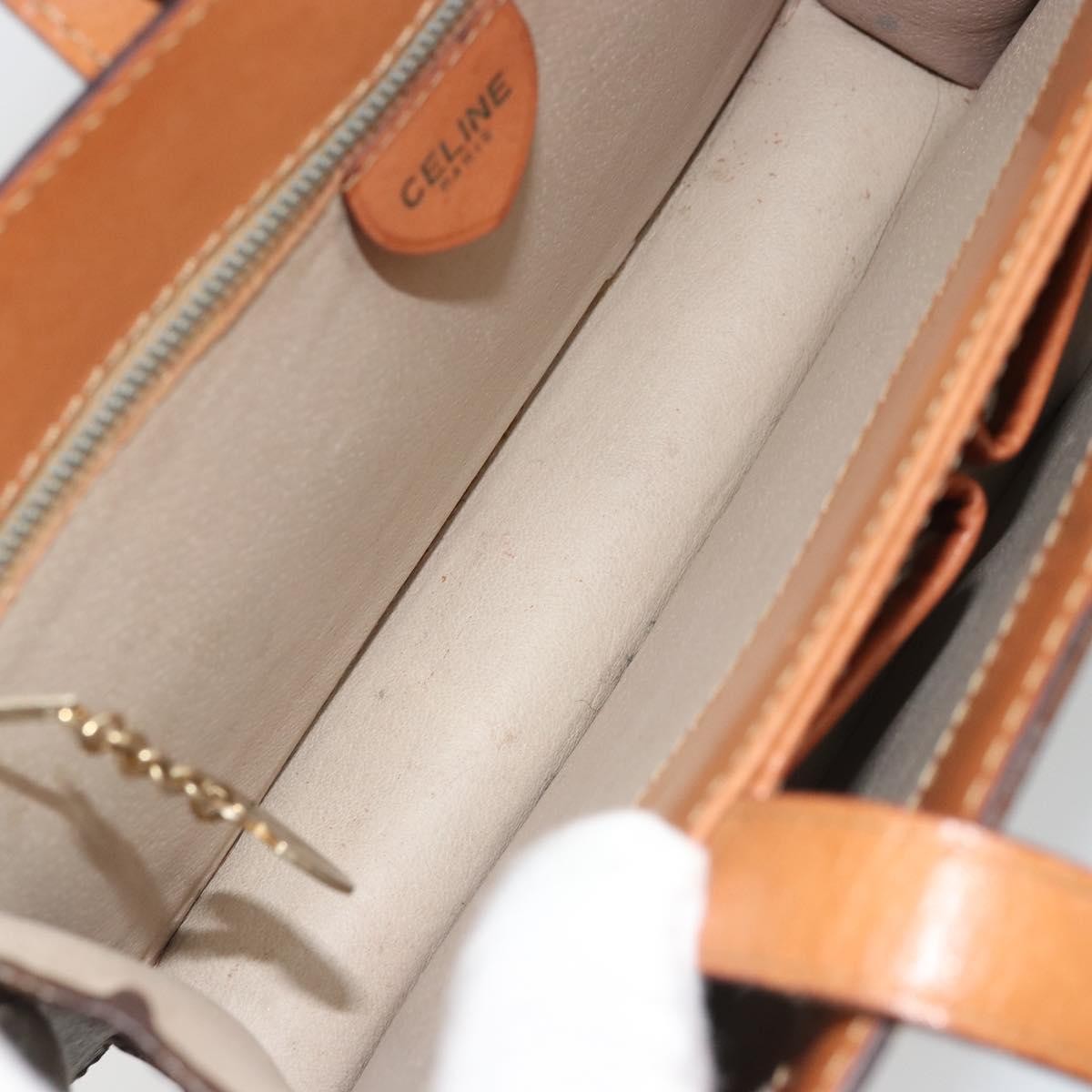 Celine Vintage Macadam Handbag Canvas, Brown, Canvas, Handbag