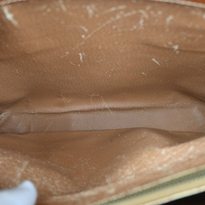 Celine Vintage Macadam Handbag Leather, BROWN, PVC, Handbag