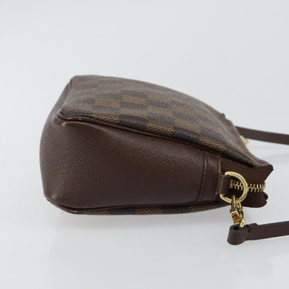 Louis Vuitton Trousse Make Up Bag Damier, BROWN, CANVAS, Clutche & pouche