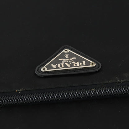 Prada Trolley Rolling Luggage Tessuto and Saffiano Leather, BLACK, NYLON, Travel bag