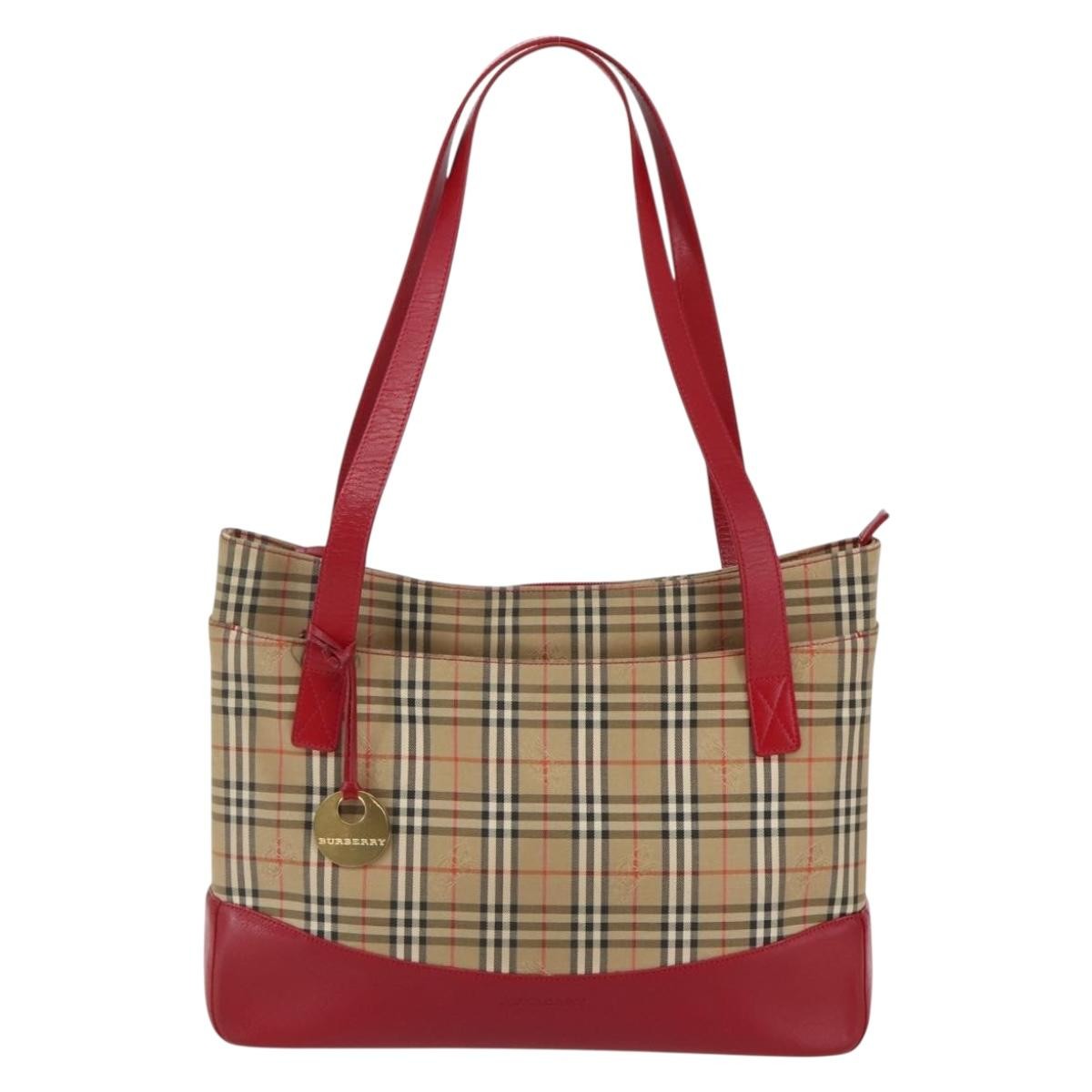 Burberry Nova Check Tote canvas check pattern, BEIGE, CANVAS, Tote bag