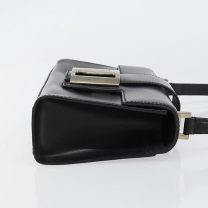 Salvatore Ferragamo Vala Handbag Leather, BLACK, LEATHER, Handbag