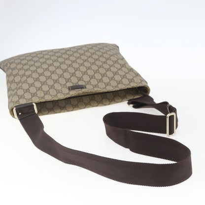 Gucci Zip Top Messenger Bag GG Coated Canvas, BEIGE, CANVAS, Shoulder bag