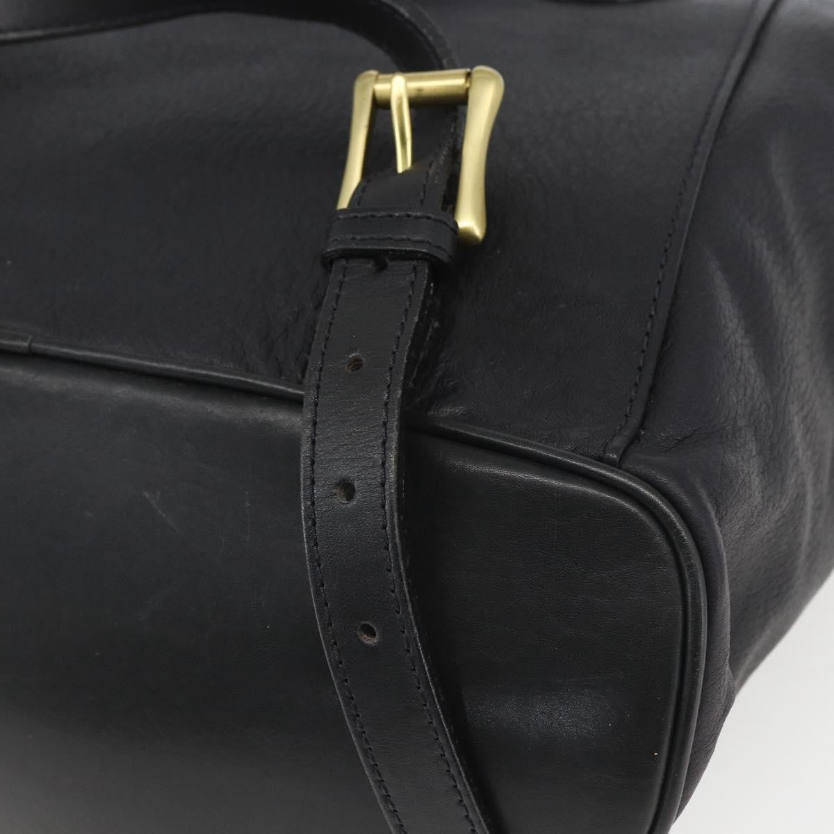 Bally Vintage Backpack Leather, Black, Leather, Backpack