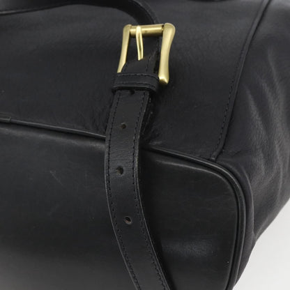 Bally Vintage Backpack Leather, Black, Leather, Backpack