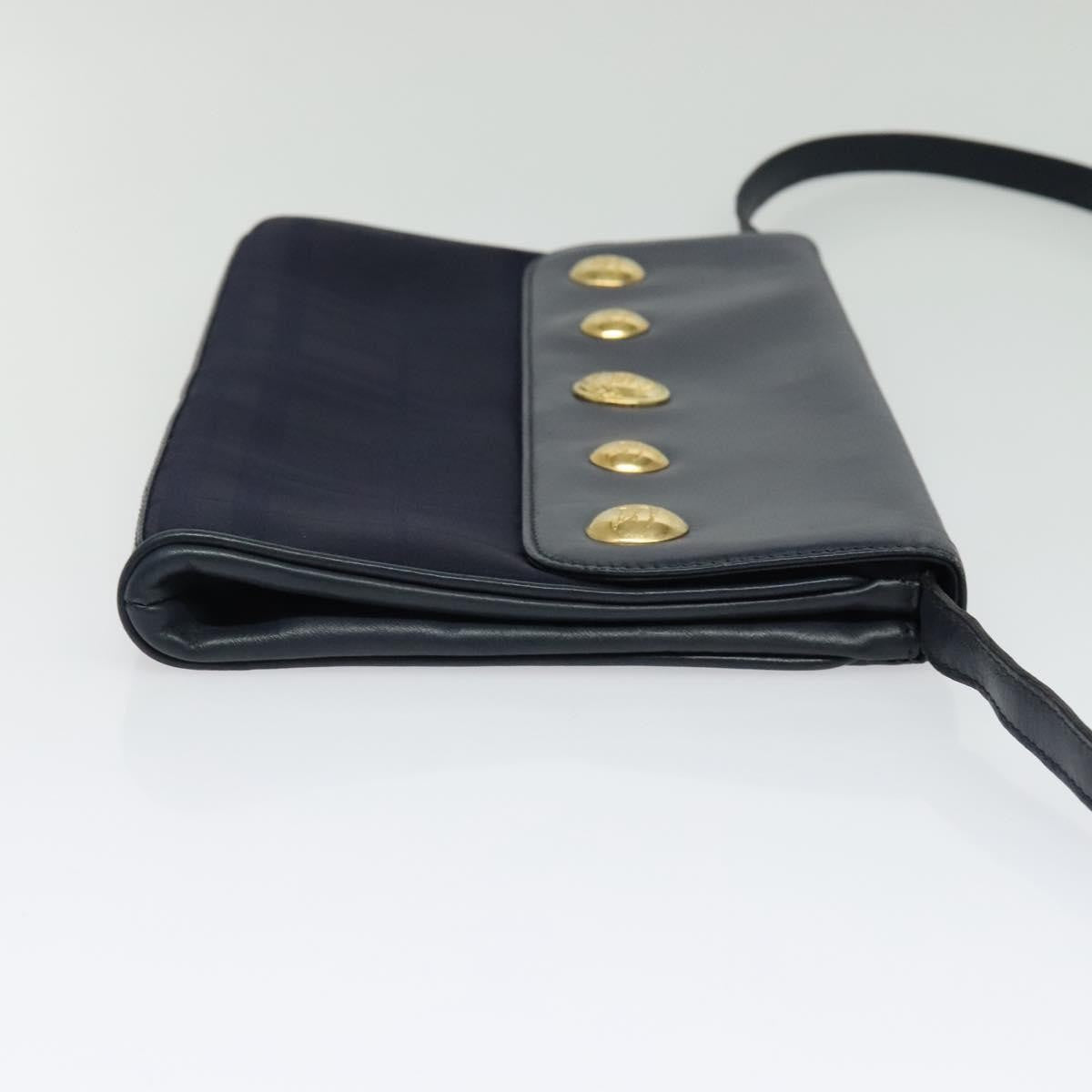 Burberry Flap Shoulder Bag Canvas, NAVY, CANVAS, Shoulder bag