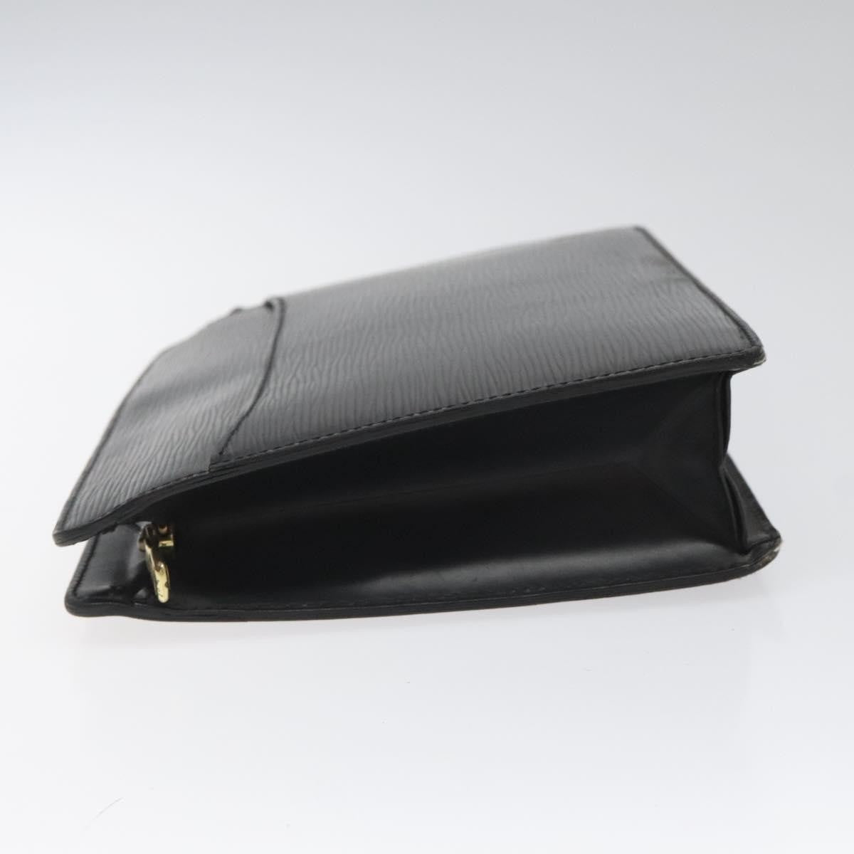 Louis Vuitton Pochette Homme Epi Leather, BLACK, LEATHER, Clutche & pouche