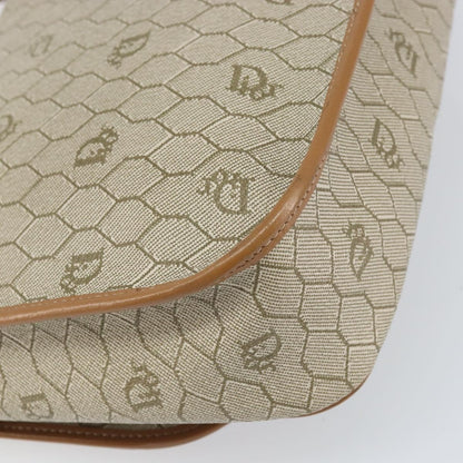 Christian Dior Vintage Honeycomb Shoulder Bag Canvas, Beige, PVC + Canvas, Shoulder Bag