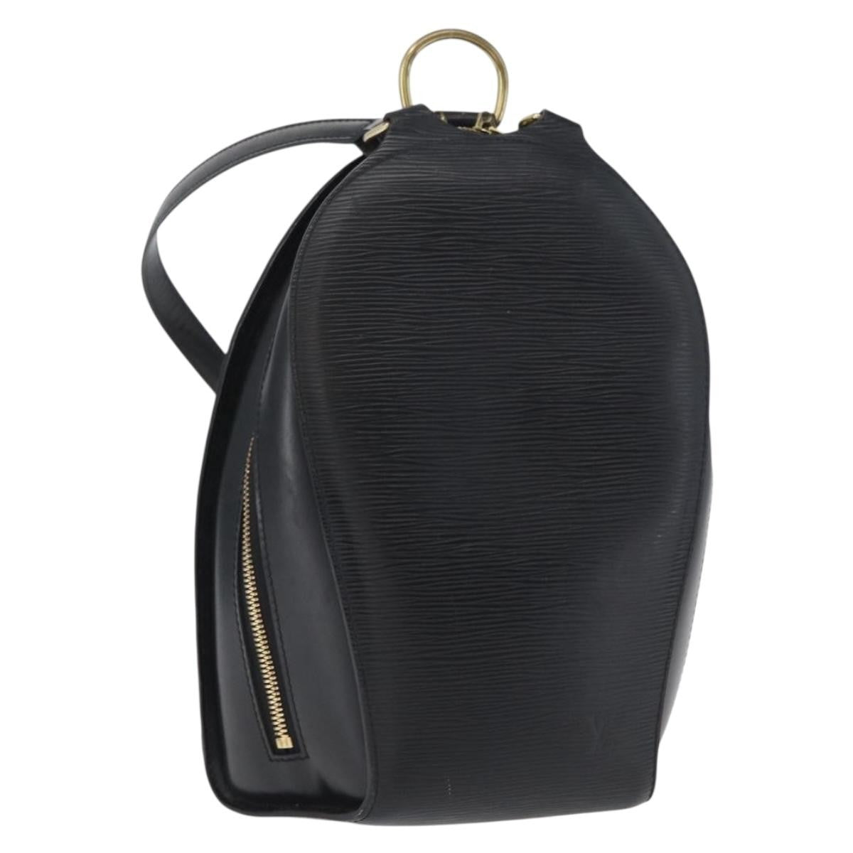Louis Vuitton Mabillon Backpack Epi Leather, BLACK, LEATHER, Backpack