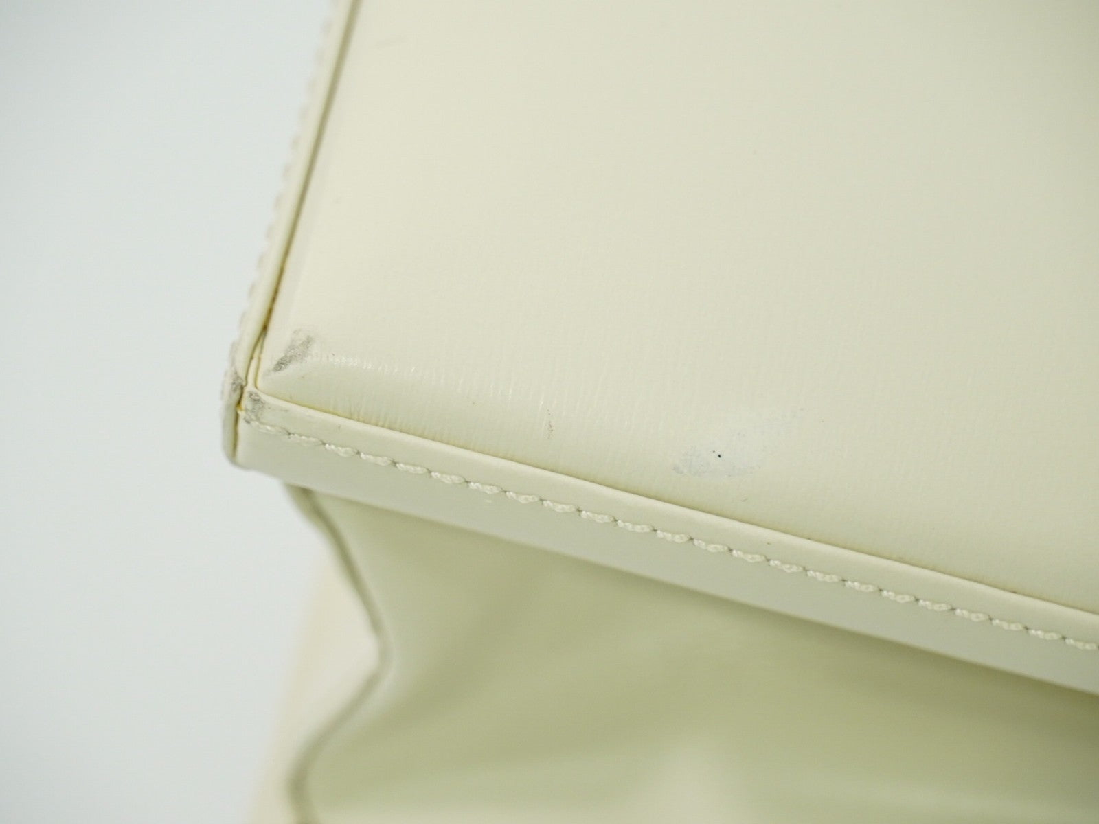Loewe Anagram handbag Leather, WHITE, LEATHER, Handbag