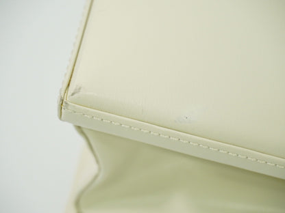 Loewe Anagram handbag Leather, WHITE, LEATHER, Handbag