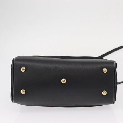 Salvatore Ferragamo Gancini handbag Nylon, BLACK, NYLON, Handbag