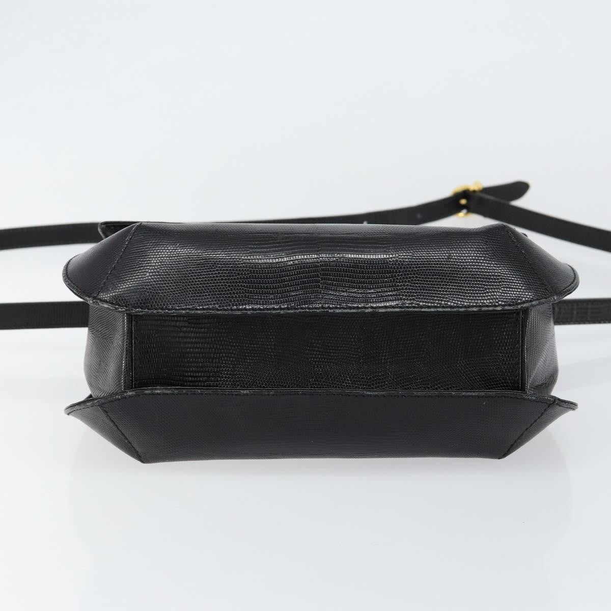 Salvatore Ferragamo Vintage Handbag Leather, BLACK, LEATHER, Handbag