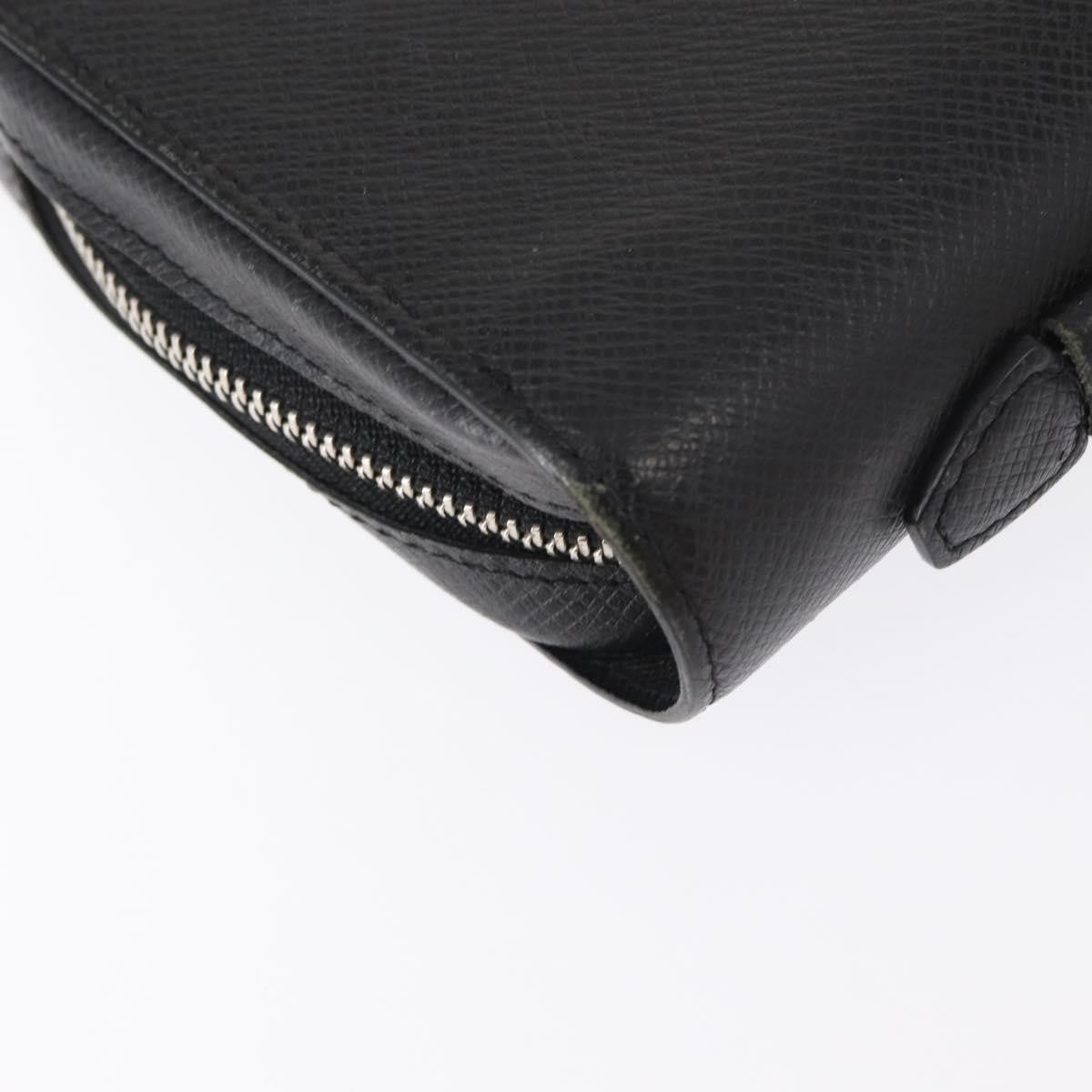 Louis Vuitton Zippy XL Taiga Leather, BLACK, LEATHER, Wallets